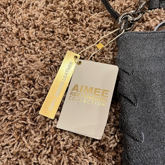 *SOLD* NWT Aimee Kestenberg Leather Convertible Crossbody - Onyx - Dark Denim - Picture 13 of 13